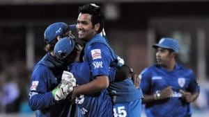Rohit Sharma with teammates after his hat-trick against Mumbai Indians in 2009(Getty Images) Rohit Sharma with teammates after his hat-trick against Mumbai Indians in 2009(Getty Images)