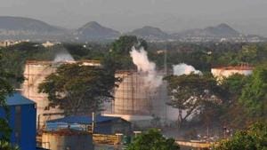 Expressing doubts over the content of the gas leaked from the plant, N Chandrababu Naidu pointed out that though the company claimed that the gas that had leaked was Styrene, there were also reports of other toxic gases being in it.(PTI PHOTO.) Expressing doubts over the content of the gas leaked from the plant, N Chandrababu Naidu pointed out that though the company claimed that the gas that had leaked was Styrene, there were also reports of other toxic gases being in it.(PTI PHOTO.)