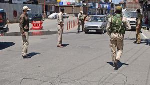 Restrictions had been imposed in the valley after the death of Hizbul Mujahideen terrorist Riyaz Naikoo and additional paramilitary forces were deployed at vulnerable points to prevent any mischief or stone pelting.(ANI file photo. Representative image) Restrictions had been imposed in the valley after the death of Hizbul Mujahideen terrorist Riyaz Naikoo and additional paramilitary forces were deployed at vulnerable points to prevent any mischief or stone pelting.(ANI file photo. Representative image)