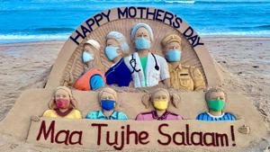 The artwork on Puri beach, Odisha.(Twitter/@sudarsansand) The artwork on Puri beach, Odisha.(Twitter/@sudarsansand)