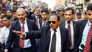 National Security Adviser Ajit Doval-led review meeting was attended by top army commanders and heads of central paramilitary forces deployed in Jammu and Kashmir(HT Photo) National Security Adviser Ajit Doval-led review meeting was attended by top army commanders and heads of central paramilitary forces deployed in Jammu and Kashmir(HT Photo)