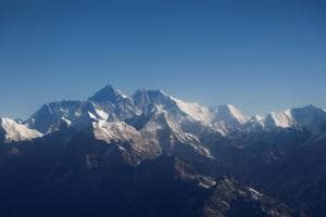 FILE PHOTO: Mount Everest, the world highest peak, and other peaks of the Himalayan range are seen through an aircraft window during a mountain flight from Kathmandu, Nepal January 15, 2020.(REUTERS) FILE PHOTO: Mount Everest, the world highest peak, and other peaks of the Himalayan range are seen through an aircraft window during a mountain flight from Kathmandu, Nepal January 15, 2020.(REUTERS)