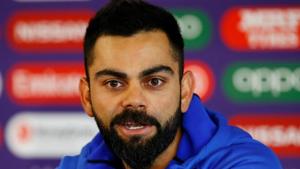 India's Virat Kohli during the press conference.(Action Images via Reuters)