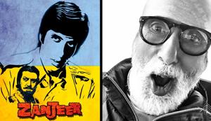 Amitabh Bachchan shared a fan art to mark 47 years of Zanjeer. Amitabh Bachchan shared a fan art to mark 47 years of Zanjeer.