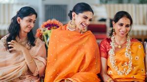 Deepika Padukone with sister Anisha and mother Ujjala. Deepika Padukone with sister Anisha and mother Ujjala.