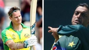 File image of Steve Smith and Shoaib Akhtar.(File) File image of Steve Smith and Shoaib Akhtar.(File)