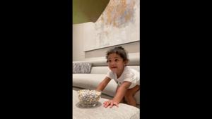 Stormi trying to wait for mom Kylie before eating some candies.(Instagram/KylieJenner) Stormi trying to wait for mom Kylie before eating some candies.(Instagram/KylieJenner)