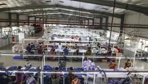 Manufacturing sector output fell by 20.6 per cent compared to a growth of 3.1 per cent in the same month a year ago.(Bloomberg) Manufacturing sector output fell by 20.6 per cent compared to a growth of 3.1 per cent in the same month a year ago.(Bloomberg)
