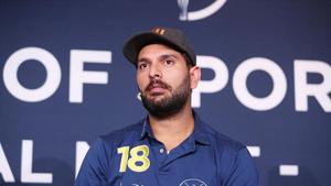 Yuvraj Singh speaks during the Laureus Power Of Sport Digital Night at Meridien Beach Plazza.(Getty Images for Laureus) Yuvraj Singh speaks during the Laureus Power Of Sport Digital Night at Meridien Beach Plazza.(Getty Images for Laureus)