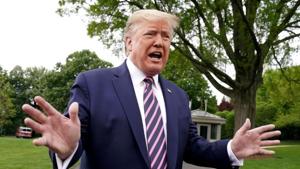 US President Donald Trump abruptly ended his press conference after the exchange that followed when a reporter asked him why he continued to insist that the US was doing better than other countries when it came to testing for the virus.(REUTERS) US President Donald Trump abruptly ended his press conference after the exchange that followed when a reporter asked him why he continued to insist that the US was doing better than other countries when it came to testing for the virus.(REUTERS)