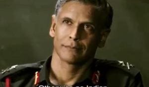 Milind Soman as Lt Gen Jacob in short film Mukti. Milind Soman as Lt Gen Jacob in short film Mukti.