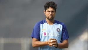 Kuldeep Yadav during India nets(IANS) Kuldeep Yadav during India nets(IANS)