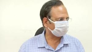 Delhi health minister Satyendra Jain addressing a press conference on Thursday.(ANI Photo) Delhi health minister Satyendra Jain addressing a press conference on Thursday.(ANI Photo)