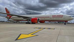 An Air India flight evacuating 327 stranded Indians took off from London for Ahmedabad (Gujarat) as part of government's 'Vande Bharat' mission, on Wednesday.(PTI Photo) An Air India flight evacuating 327 stranded Indians took off from London for Ahmedabad (Gujarat) as part of government's 'Vande Bharat' mission, on Wednesday.(PTI Photo)