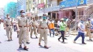 The incident happened at Borrollagudem village of Choutuppal block on Hyderabad-Vijayawada national highway (NH-65). (Photo @hydcitypolice) The incident happened at Borrollagudem village of Choutuppal block on Hyderabad-Vijayawada national highway (NH-65). (Photo @hydcitypolice)