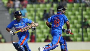 File image of Sachin Tendulkar and Virat Kohli.(AFP via Getty Images) File image of Sachin Tendulkar and Virat Kohli.(AFP via Getty Images)