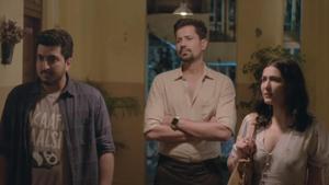 Official Bhootiyagiri review: Vishwajoy Mukherjee, Sumeet Vyas and Eisha Chopra in a still from the show. Official Bhootiyagiri review: Vishwajoy Mukherjee, Sumeet Vyas and Eisha Chopra in a still from the show.