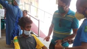 Photo of Aslam Shaikh at a Mumbai hospital this week Photo of Aslam Shaikh at a Mumbai hospital this week