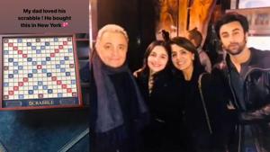 Rishi Kapoor’s scrabble and the actor during his outing with Alia Bhatt, Neetu and Ranbir Kapoor. Rishi Kapoor’s scrabble and the actor during his outing with Alia Bhatt, Neetu and Ranbir Kapoor.