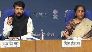 The finance minister and her deputy announced reforms in eight sectors including defence production, space, power, coal, atomic energy etc.(ANI Photo) The finance minister and her deputy announced reforms in eight sectors including defence production, space, power, coal, atomic energy etc.(ANI Photo)