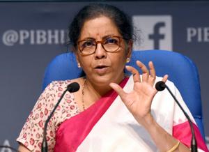 Union Minister of Finance and Corporate Affairs Nirmala Sitharaman during the third briefing detailing the Centre’s economic stimulus package at National Media centre in New Delhi.(Sonu Mehta/HT PHOTO) Union Minister of Finance and Corporate Affairs Nirmala Sitharaman during the third briefing detailing the Centre’s economic stimulus package at National Media centre in New Delhi.(Sonu Mehta/HT PHOTO)