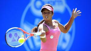 Ankita Raina of India hits a forehand during the qualifying match against Katy Dunne of Great Britain at Edgbaston Priory.(Ben Hoskins/Getty Images for LTA) Ankita Raina of India hits a forehand during the qualifying match against Katy Dunne of Great Britain at Edgbaston Priory.(Ben Hoskins/Getty Images for LTA)