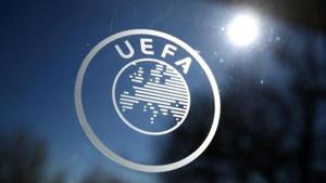 General view of the UEFA logo at UEFA Headquarters before the draw.(REUTERS) General view of the UEFA logo at UEFA Headquarters before the draw.(REUTERS)