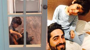 Ayushmann Khurrana has shared a new picture of his son Virajveer. Ayushmann Khurrana has shared a new picture of his son Virajveer.