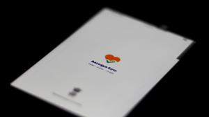 FILE PHOTO: The Aarogya Setu app logo is seen on a mobile phone in this illustration picture taken May 3, 2020. Picture taken on May 3, 2020. REUTERS/Adnan Abidi/Illustration/File Photo(REUTERS) FILE PHOTO: The Aarogya Setu app logo is seen on a mobile phone in this illustration picture taken May 3, 2020. Picture taken on May 3, 2020. REUTERS/Adnan Abidi/Illustration/File Photo(REUTERS)