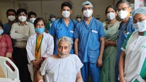 Mitra finally emerged victorious in his battle against coronavirus. A doctor said he was also helped by his strong will power.(HT Photo) Mitra finally emerged victorious in his battle against coronavirus. A doctor said he was also helped by his strong will power.(HT Photo)
