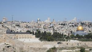 The Dome of the Rock and al-Aqsa mosque compound, which remains shut to prevent the spread of coronavirus during the holy month of Ramadan, is seen from an overlook.(AP) The Dome of the Rock and al-Aqsa mosque compound, which remains shut to prevent the spread of coronavirus during the holy month of Ramadan, is seen from an overlook.(AP)