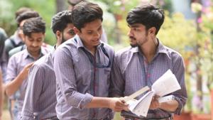 Students of class 12th leave after appearing for the CBSE Board Exam of accountancy, at Blue Bell International School, Greater Kailash, in New Delhi, India, on Thursday, March 5, 2020.(Sanchit Khanna/HT PHOTO) Students of class 12th leave after appearing for the CBSE Board Exam of accountancy, at Blue Bell International School, Greater Kailash, in New Delhi, India, on Thursday, March 5, 2020.(Sanchit Khanna/HT PHOTO)