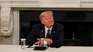 Donald Trump’s previous endorsement of hydroxychloroquine catalyzed a tremendous shift in India.(REUTERS) Donald Trump’s previous endorsement of hydroxychloroquine catalyzed a tremendous shift in India.(REUTERS)