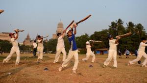The pre-lockdown days: Kids practice at the historic Azad Maidan in Mumbai(Getty Images) The pre-lockdown days: Kids practice at the historic Azad Maidan in Mumbai(Getty Images)