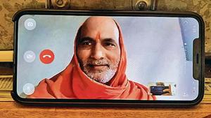 Temple priest Santosh Bhardwaj(HT photo) Temple priest Santosh Bhardwaj(HT photo)