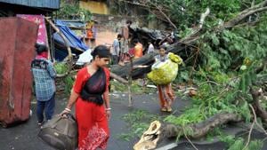 The cyclonic storm, which triggered heavy rains and accompanied high-velocity winds gusting up to 190 kmph in coastal areas, made a landfall in the Sunderbans in West Bengal on Wednesday evening.(PTI) The cyclonic storm, which triggered heavy rains and accompanied high-velocity winds gusting up to 190 kmph in coastal areas, made a landfall in the Sunderbans in West Bengal on Wednesday evening.(PTI)