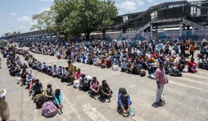 Migrant workers and their family arrives at Bandra Terminus in Mumbai, India, on Wednesday, May 20, 2020/ representative.(Satyabrata Tripathy/HT Photo) Migrant workers and their family arrives at Bandra Terminus in Mumbai, India, on Wednesday, May 20, 2020/ representative.(Satyabrata Tripathy/HT Photo)