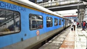 File photo: Shatabdi express at platform number 2 at Railway Station in Ludhiana.(Gurpreet Singh/Hindustan Times) File photo: Shatabdi express at platform number 2 at Railway Station in Ludhiana.(Gurpreet Singh/Hindustan Times)