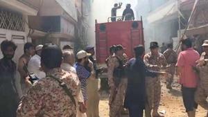 Eyewitnesses said the Airbus A320 attempted to land two or three times before crashing in a residential area near the Karachi airport.(GEO NEWS ON TWITTER.) Eyewitnesses said the Airbus A320 attempted to land two or three times before crashing in a residential area near the Karachi airport.(GEO NEWS ON TWITTER.)