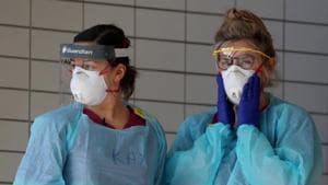 Medical staff wearing protective clothing at St Thomas' hospital as a measure against coronavirus disease (COVID-19) , London, Britain, March 31, 2020/ representative.(REUTERS) Medical staff wearing protective clothing at St Thomas' hospital as a measure against coronavirus disease (COVID-19) , London, Britain, March 31, 2020/ representative.(REUTERS)