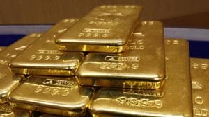 The yellow metal had tumbled by about Rs 700 per 10 gram in the previous session.(Reuters file photo. Representative image) The yellow metal had tumbled by about Rs 700 per 10 gram in the previous session.(Reuters file photo. Representative image)