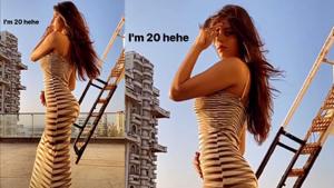 Suhana Khan poses for the camera on her terrace. Suhana Khan poses for the camera on her terrace.