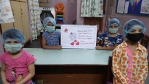 Kids of Welfare Home for Children made ‘thank you cards’ for their benefactors. Kids of Welfare Home for Children made ‘thank you cards’ for their benefactors.