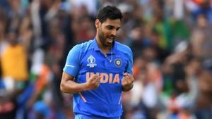 Bhuvneshwar Kumar is pumped after picking up a wicket(AFP Image)