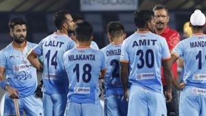 Members of Indian team stand.(AP) Members of Indian team stand.(AP)