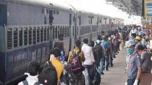 East Central Railway (ECR) had tweeted that train number 09259 Bandra-Madhubani Shramik Special will arrive at Madhubani at 11.55pm on May 23.(PTI) East Central Railway (ECR) had tweeted that train number 09259 Bandra-Madhubani Shramik Special will arrive at Madhubani at 11.55pm on May 23.(PTI)