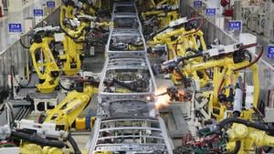 Employees at shop floor, Car Assembly Line at Hyundai motors Plant, Hyundai car Factory, in Chennai, India.(babu ponnapan/HT file) Employees at shop floor, Car Assembly Line at Hyundai motors Plant, Hyundai car Factory, in Chennai, India.(babu ponnapan/HT file)