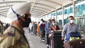 Aarogya Setu mobile app should be installed by all passengers, the guidelines read.(AFP) Aarogya Setu mobile app should be installed by all passengers, the guidelines read.(AFP)