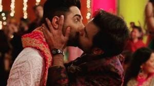 Smooch: Contrary to popular belief, this kiss is not the first ever expression of sexual intimacy between two gay men in a Hindi film.(Ayushmann Khurrana and Jitendra Kumar in Shubh Mangal Zyada Saavdhan) Smooch: Contrary to popular belief, this kiss is not the first ever expression of sexual intimacy between two gay men in a Hindi film.(Ayushmann Khurrana and Jitendra Kumar in Shubh Mangal Zyada Saavdhan)