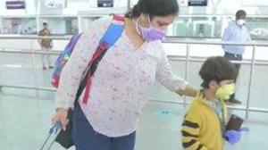 Vihaan Sharma with his mother at the Bengaluru airport. (ANI photo) Vihaan Sharma with his mother at the Bengaluru airport. (ANI photo)